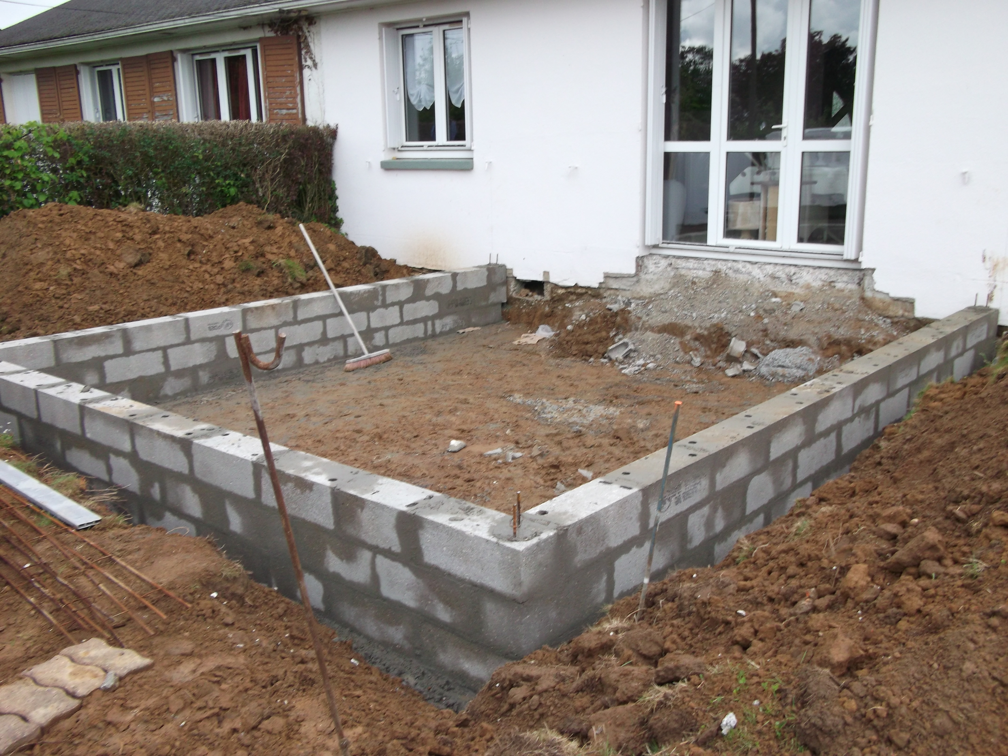 Dalle en béton sur vide sanitaire pour une extension en ossature bois Dalle en béton sur vide sanitaire pour une extension en ossature bois