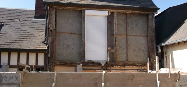 Changement d’une façade en colombage par une ossature bois Changement d’une façade en colombage par une ossature bois